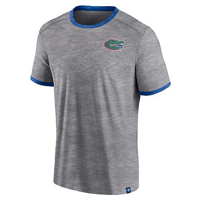 Men's Fanatics Branded Heather Gray Florida Gators Classic Stack Ringer T-Shirt