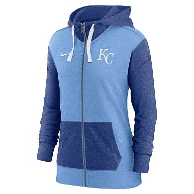 Women's Nike Light Blue Kansas City Royals Full-Zip Hoodie