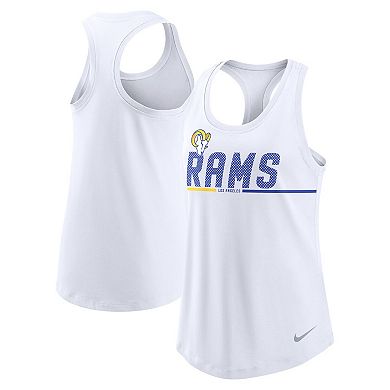 Women's Nike White Los Angeles Rams Team Name City Tri-Blend Racerback Tank Top
