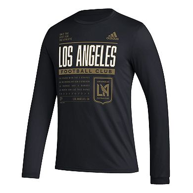 Men's adidas Black LAFC Club DNA Long Sleeve T-Shirt
