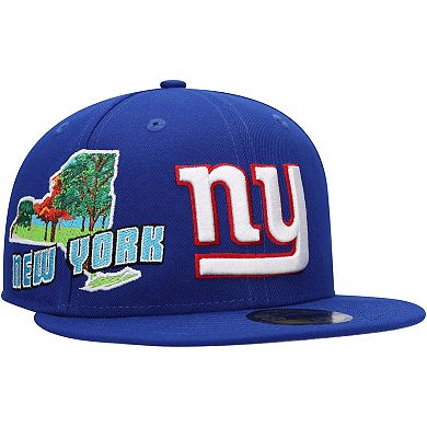 Men's New Era Royal New York Giants Stateview 59FIFTY Fitted Hat