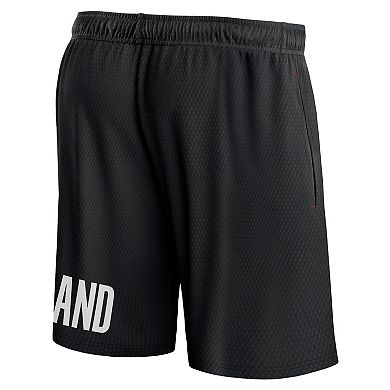 Men's Fanatics Branded Black Portland Trail Blazers Free Throw Mesh Shorts