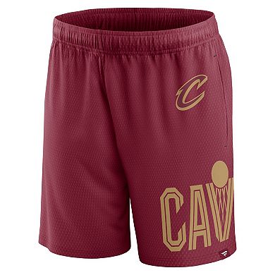 Men's Fanatics Branded Wine Cleveland Cavaliers Free Throw Mesh Shorts
