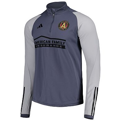 Men's adidas Gray Atlanta United FC 2023 On-Field AEROREADY Quarter-Zip Training Top