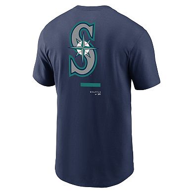 Men's Nike Navy Seattle Mariners Over the Shoulder T-Shirt