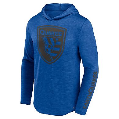 Men's Fanatics Branded Blue San Jose Earthquakes First Period Space-Dye Pullover Hoodie