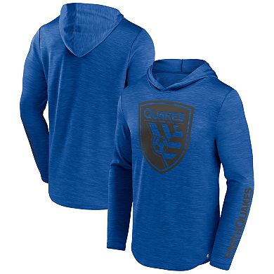 Men's Fanatics Branded Blue San Jose Earthquakes First Period Space-Dye Pullover Hoodie