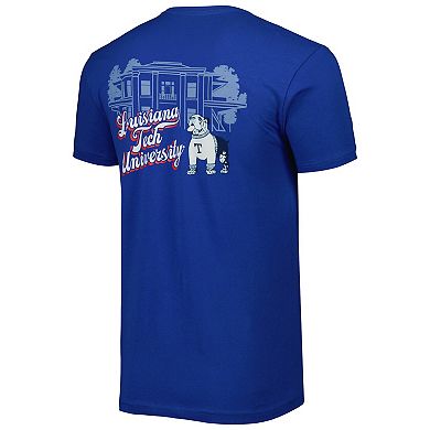 Men's Royal Louisiana Tech Bulldogs Mascot Scenery Premium T-Shirt