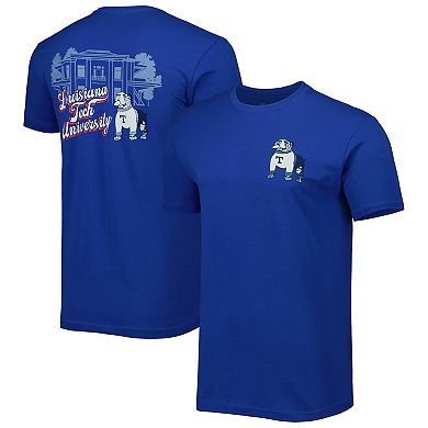 Men's Royal Louisiana Tech Bulldogs Mascot Scenery Premium T-Shirt