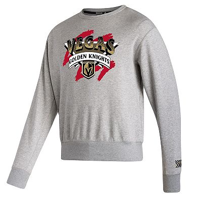 Men's adidas Gray Vegas Golden Knights Reverse Retro 2.0 Vintage Pullover Sweatshirt