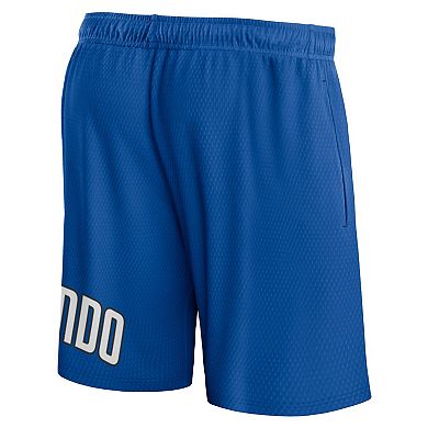 Men's Fanatics Branded Blue Orlando Magic Free Throw Mesh Shorts