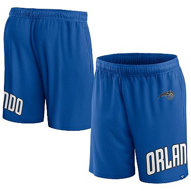 Men's Fanatics Branded Blue Orlando Magic Free Throw Mesh Shorts