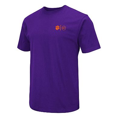 Men's Colosseum Purple Clemson Tigers OHT Military Appreciation T-Shirt