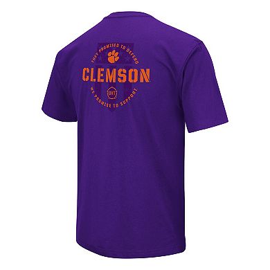 Men's Colosseum Purple Clemson Tigers OHT Military Appreciation T-Shirt