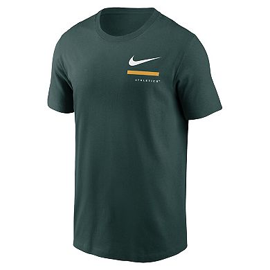 Men's Nike Green Oakland Athletics Over the Shoulder T-Shirt