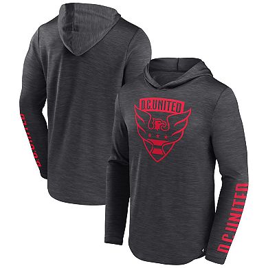 Men's Fanatics Branded Charcoal D.C. United First Period Space-Dye Pullover Hoodie