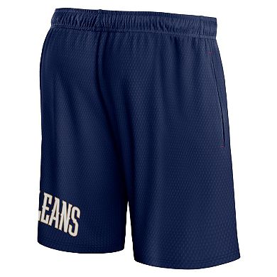 Men's Fanatics Branded Navy New Orleans Pelicans Free Throw Mesh Shorts