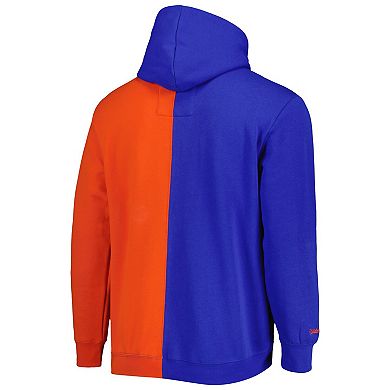 Men's Mitchell & Ness Royal/Orange New York Mets Fleece Full-Zip Hoodie