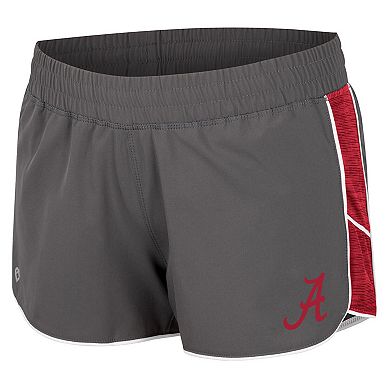 Women's Colosseum Gray Alabama Crimson Tide Pull The Switch Running Shorts