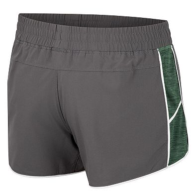 Women's Colosseum Gray Michigan State Spartans Pull The Switch Running Shorts