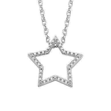 Boston Bay Diamonds Diamond Accent Star Pendant Necklace 2-piece Set