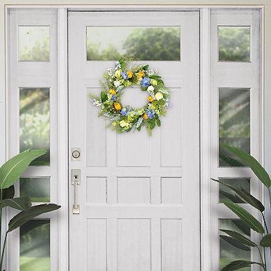 Puleo International Inc. Artificial Floral Daisy Spring Wreath