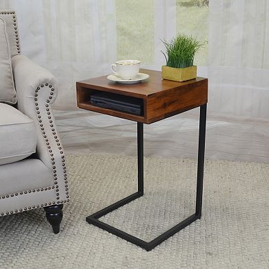 Carolina Living Dashiel Cubby C-Shape End Table