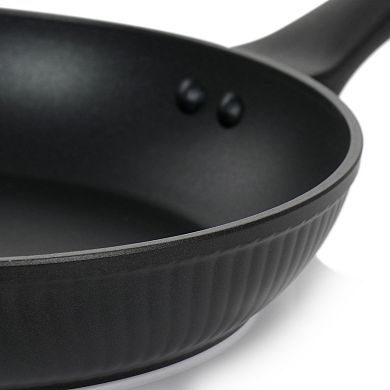 Oster Cocina Kono 11 Inch Aluminum Nonstick Frying Pan in Black