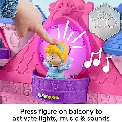 Disney Princess Magical Lights & Dancing Castle Play 4-piece Set by Fisher-Price Little People