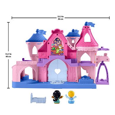Disney Princess Magical Lights & Dancing Castle Play 4-piece Set by Fisher-Price Little People