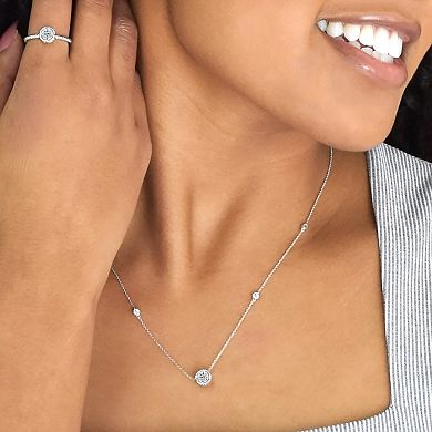 Boston Bay Diamonds Sterling Silver Lab-Grown White Sapphire Necklace