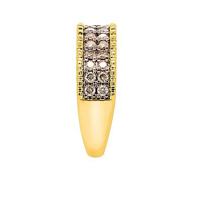 14k Gold Over Silver 3/4 Carat T.W. Champagne Diamond Ring