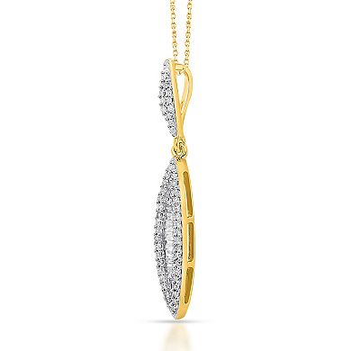 10k Gold 1/8 Carat T.W. Diamond Pendant Necklace