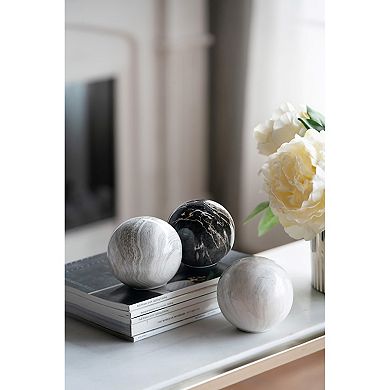 3-Piece Marbleized Ball Accent Set