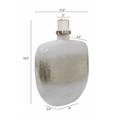 A&B Home Lidded Glass Bottle With Stopper Table Decor