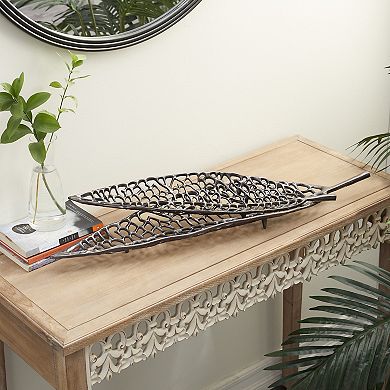 Stella & Eve Decorative Leaf Tray Table Decor 2-piece Set