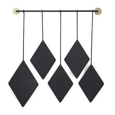 Stella & Eve Metal Diamond Shapes Wall Mirror With Hanging Bar