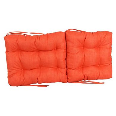 Blazing Needles 18-inch by 38-inch Spun Polyester Solid Outdoor Tufted Chair Cushion