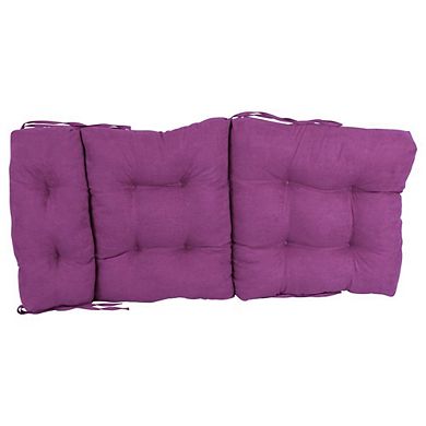 Blazing Needles 22-inch by 45-inch Solid Microsuede Tufted Chair Cushion