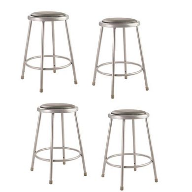 National Public Seating NPS® 24Heavy Duty Vinyl Padded Steel Stool