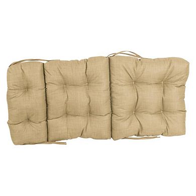 Blazing Needles 20-inch by 42-inch Spun Polyester Solid Outdoor Tufted Chair Cushion