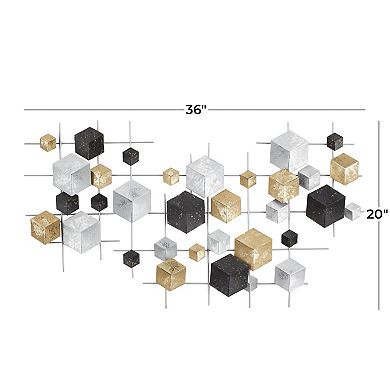 CosmoLiving by Cosmopolitan 3-D Cube Wall Decor