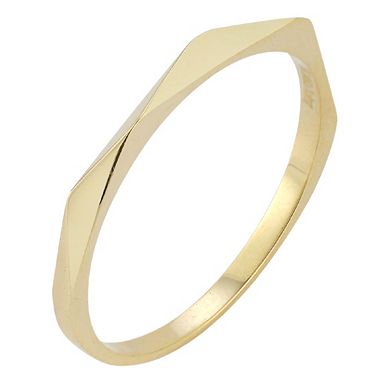 LUMINOR GOLD 14k Gold Geometric Band Ring