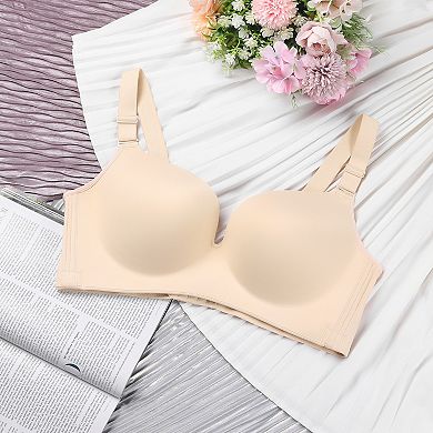 Women's T Shirt Bras Push Up Comfort Non Padded Wireless Brassiere 36d To 42f