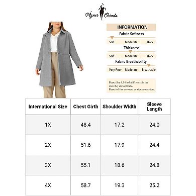 Women's Plus Size Outerwear Cinched Waist Winter Long Coat