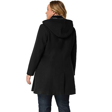 Women's Plus Size Fashion Hooded Outerwear Winter Overcoat