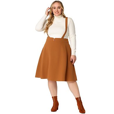 Women's Plus Size Detachable Strap A-Line Suspender Skirt