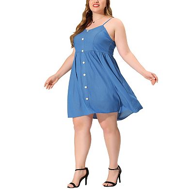 Women's Plus Size Camisole Sundress Casual Spaghetti Strap Dresses