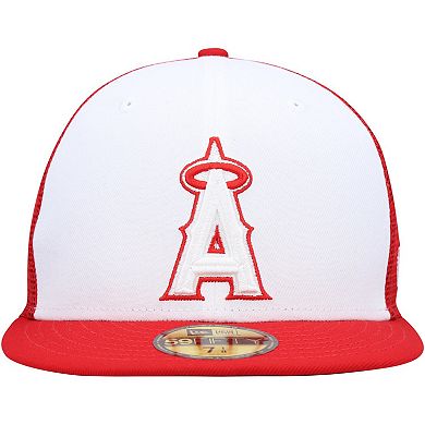 Men's New Era  Red/White Los Angeles Angels 2023 On-Field Batting Practice 59FIFTY Fitted Hat