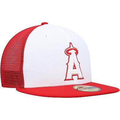 Men's New Era  Red/White Los Angeles Angels 2023 On-Field Batting Practice 59FIFTY Fitted Hat
